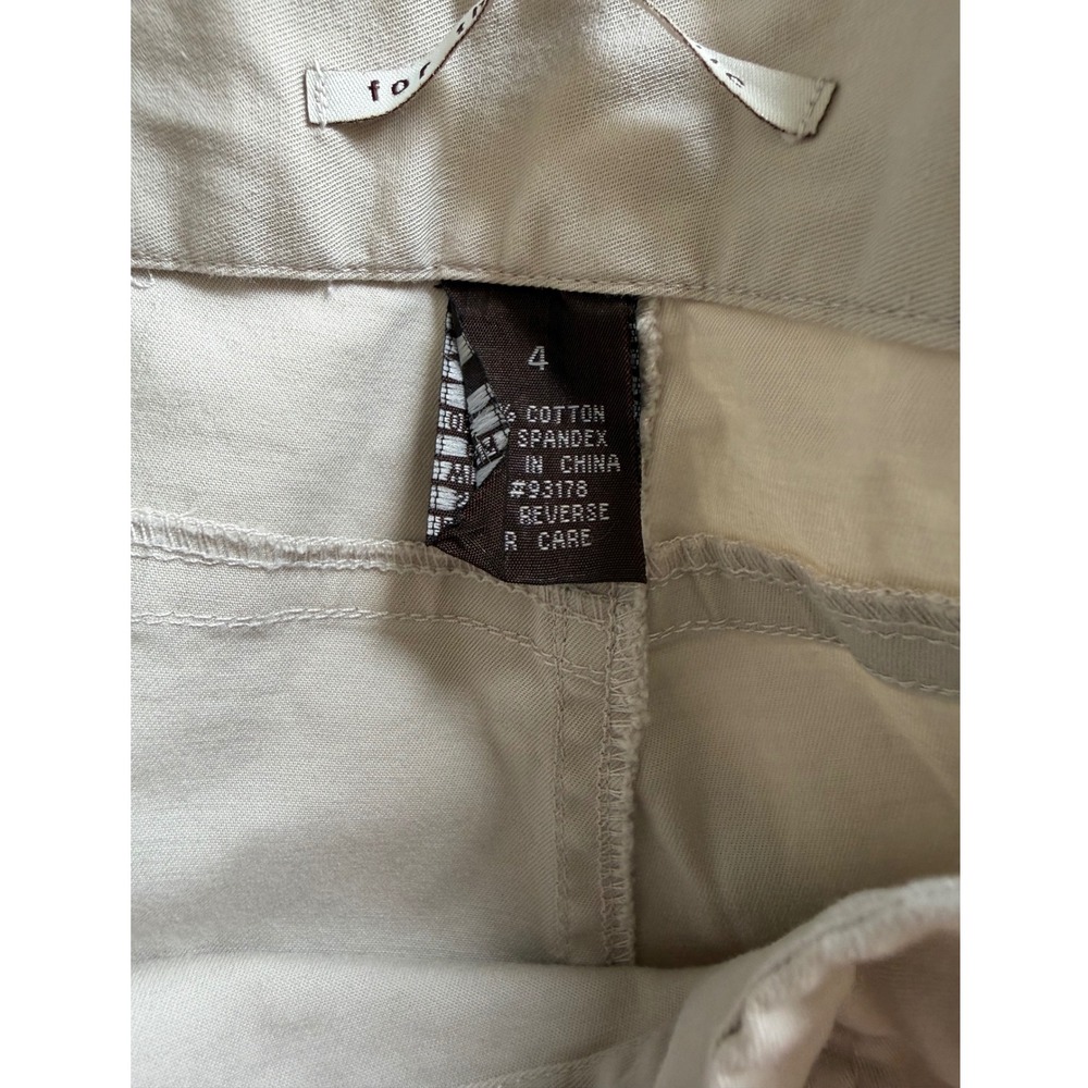 For the Republic Khaki Tan Side Zip Cuffed Ankle Pants 4 Professional Office - Picture 5 of 8